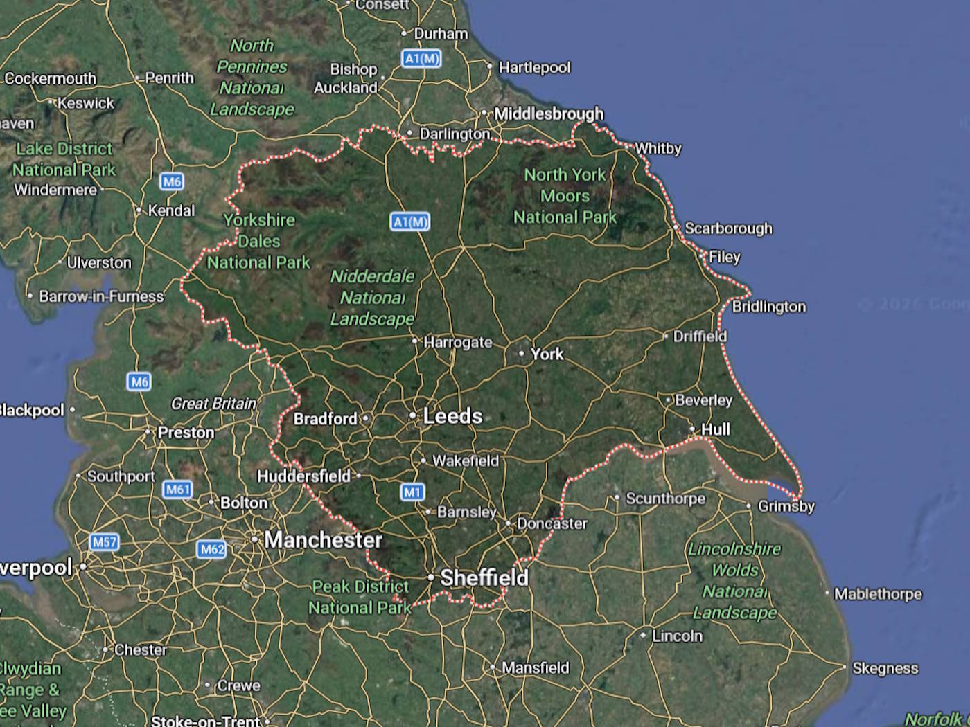 Placeholder map showing Doncaster and Yorkshire coverage